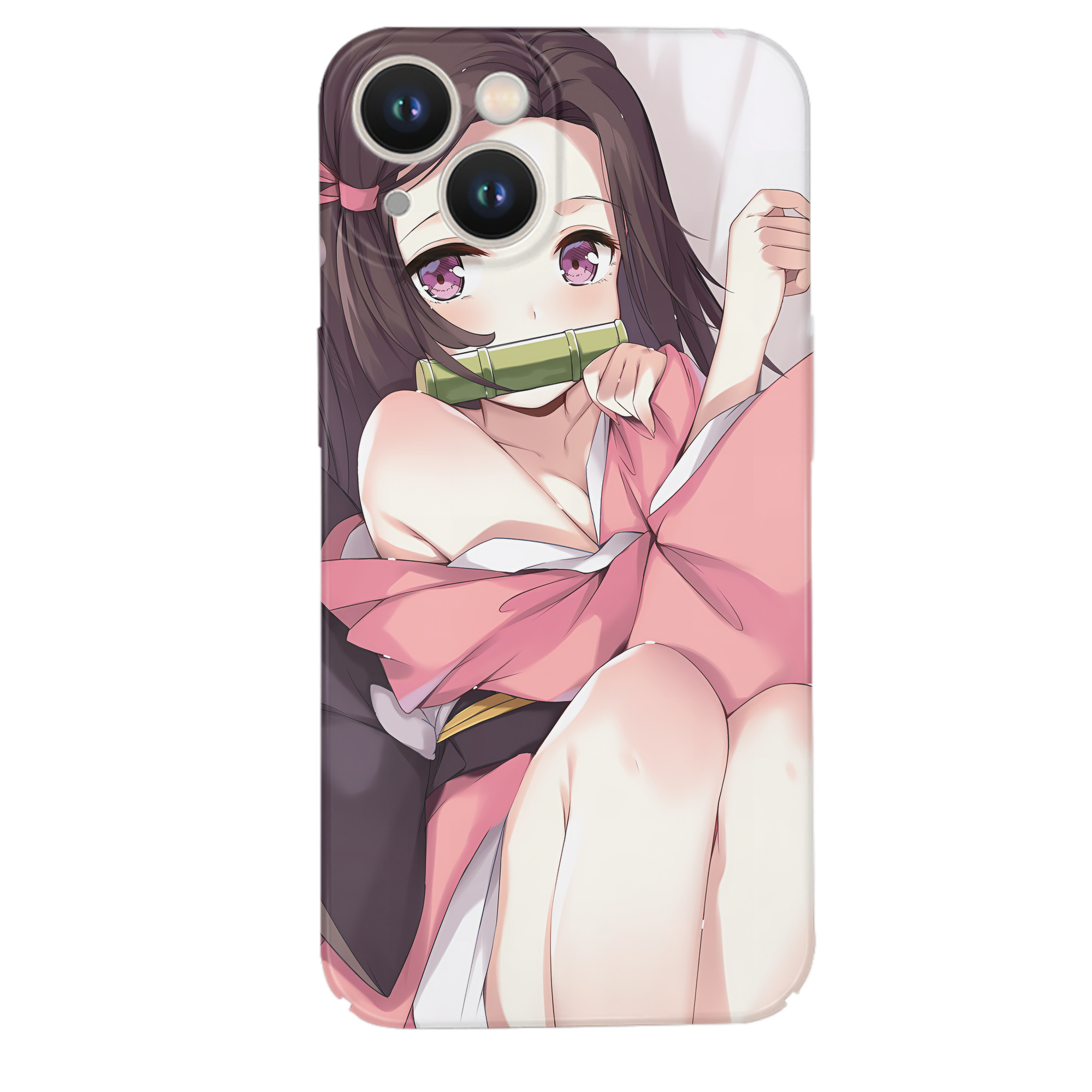 （画像用） 鬼滅の刃（きめつのやいば）竈門 禰󠄀豆子／かまど ねずこ Kamado Nezuko 【iPhone 14シリーズ対応】ハードケース